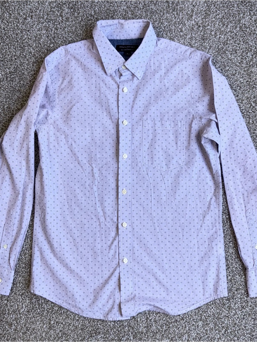 Men's Banana Republic Medium Soft Wash Standard Fit Button Up Collared Shirt